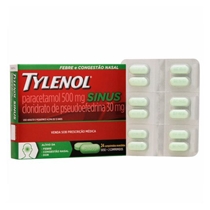Tylenol Sinus 500mg+30mg 24 Comprimidos Revestidos