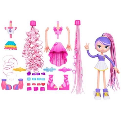 Boneca articulada betty spaghetty vestido azul candide