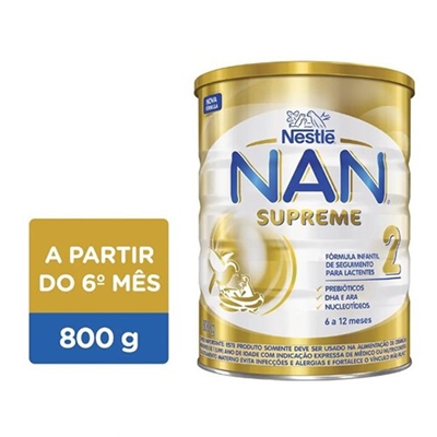 Fórmula Infantil Nestlé Nan Supreme 2 HMO A Partir do 6º Mês 800g