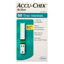 Tira Reagente Glicemia Roche Accu-Chek Active com 50 Tiras