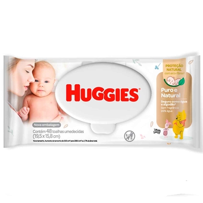 Toalha Umedecida Huggies Primeiro 100 Dias 48 Unidades