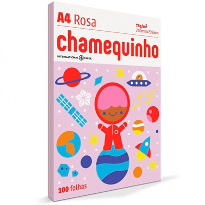 Papel A4 Rymo Chamequinho Rosa 75gr Com 100 Folhas - 2300007