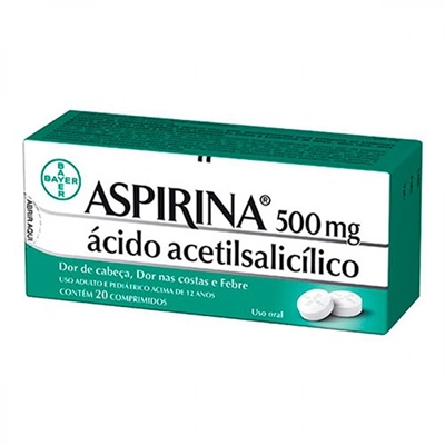 Aspirina 500mg 20 Comprimidoss