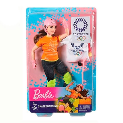 Boneca Barbie Esportista Olímpica Tokyo 2020 Surf Mattel GJL73 na
