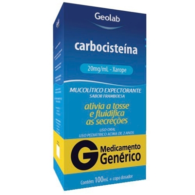Carbocisteina 20mg /ml Xarope 100ml Geolab Genérico