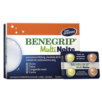 Benegrip Multi Noite 20 Comprimidos