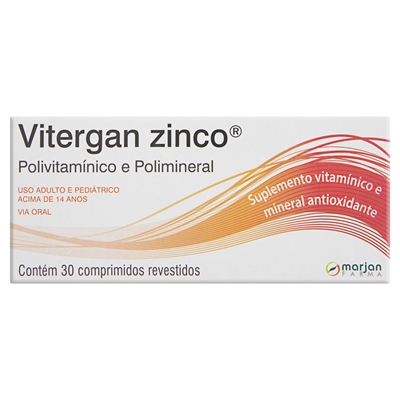 Vitergan Zinco 30 Comprimidos Marjan