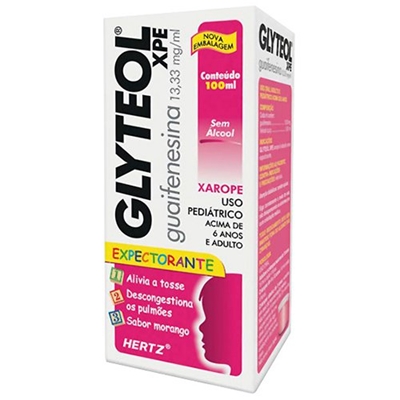 Glyteol 13,33 mg/mL  Xarope Sabor Morango 100ml