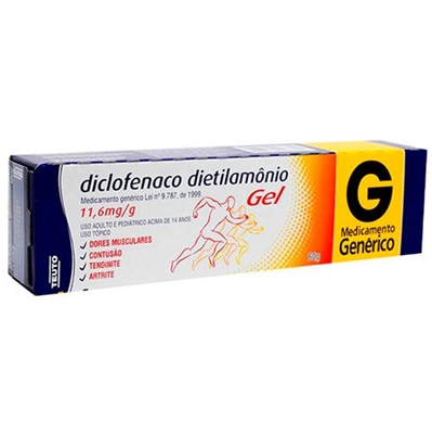 Diclofenaco de Dietilanômio 10mg Gel Creme