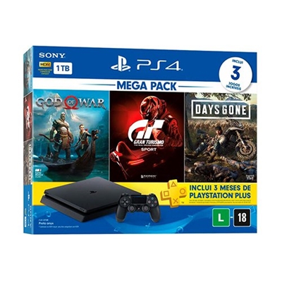 Console Playstation 4 SSD 1TB + Jogo God of War Ragnarok Mídia