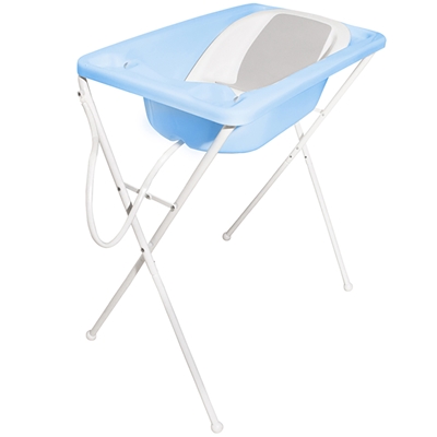 Banheira Para Bebê Galzerano Plástica Acqua Trio 7065 Azul Pastel