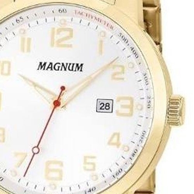 Relógios Web Shop - Loja Oficial Loja Credenciada Relógio Magnum Masculino  Ref: Ma21875h Social Slim Dourado