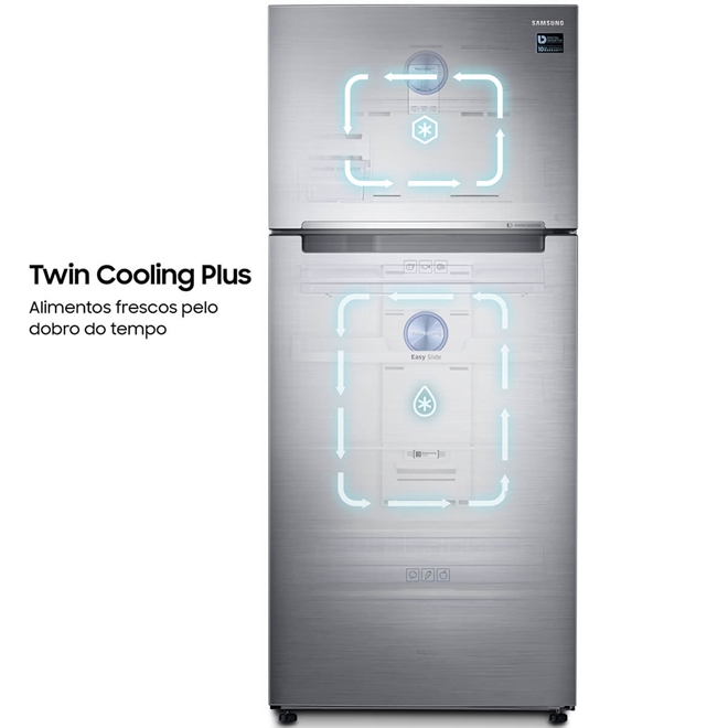 Geladeira Samsung Duplex Twin Cooling Plus, Frost Free 528