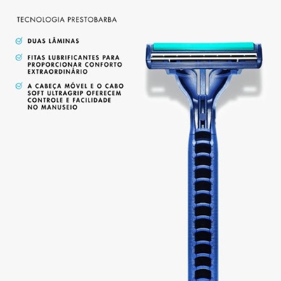 Aparelho De Barbear Prestobarba Ultragrip 2 Unidades | Bemol Farma