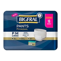Roupa Íntima Bigfral Pants Premium Tamanho P/M 16 unidades