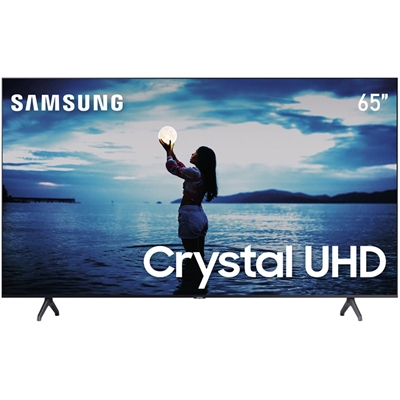 Smart TV Samsung 65" Crystal UHD 4K TU7020 2020, Design sem Limites, Controle Remoto Único, Canaletas para Visual Livre de Cabos, Bluetooth, Processador Crystal 4K - UN65TU7020GXZD