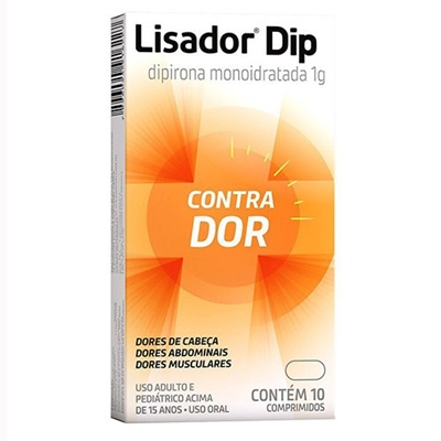 Lisador Dip 1g  Cx Com 10 Comprimidos  Dipirona Monoidratada Farmasa