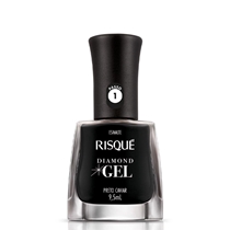 Esmalte Risque Diamond Gel Preto Caviar 9,5ml