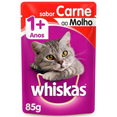 Sachê Whiskas Gato Adulto Carne 85g (MP)