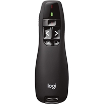 Apresentador de Slides Logitech Sem Fio R400 Laser Pointer Vermelho, Conexão USB - Preto