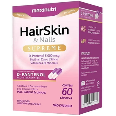 HairSkin & Nails Supreme Maxinutri 60 Cápsulas