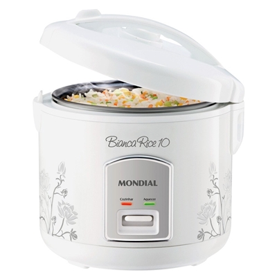 Panela Elétrica De Arroz Mondial Bianca Rice 127V 700W Branco - PE-10