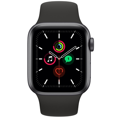 Apple Watch SE (GPS + Cellular, 44mm) - Caixa de alumínio cinza-espacial -  Pulseira esportiva Preto