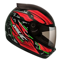 Capacete Fly Drive HG Blaze Tamanho 60 Preto Fosco E Vermelho