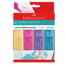 Kit Canetas Marca Texto Faber-Castell Textliner Pastel Com 4 Cores