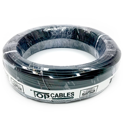 Cabo Elétrico Top Cables 6mm Peça Com 50 Metros Preto