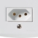 Conjunto Tomada Simples 2P+T Com Interruptor Simples De Embutir Tramontina Lux2 250v 10A Branco (MP)