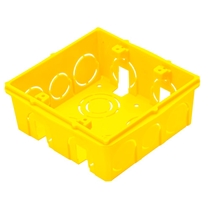Caixa De Luz De Embutir Tramontina Quadrada 4x4 Amarela (MP)