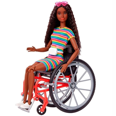 Boneca Mattel Barbie Negra Com Cadeira De Rodas - GRB94