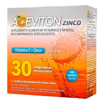 Aceviton Zinco 30 Comprimidos Efervescentes Laranja