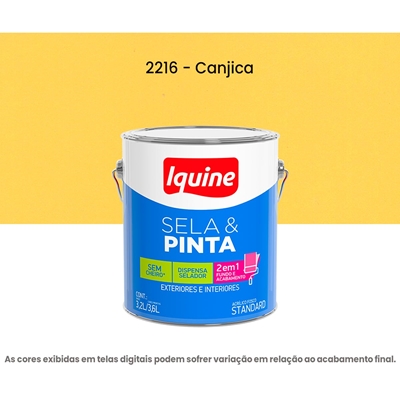 Tinta Acrilica Iquine Standard Fosco 3,2L Sela & Pinta 2216 Canjica (MP)