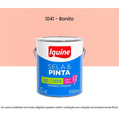 Tinta Acrilica Iquine Standard Fosco 3,2L Sela & Pinta 1041 Bonito (MP)