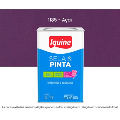 Tinta Acrilica Iquine Standard Fosco 16L Sela & Pinta 1185 Açaí (MP)