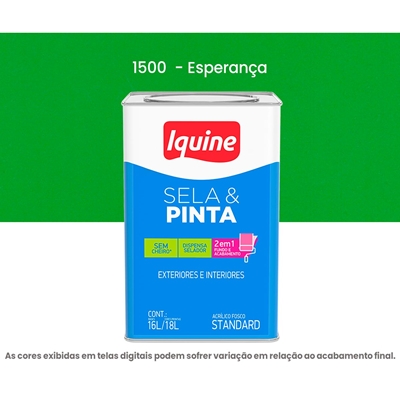 Tinta Acrilica Iquine Standard Fosco 16L Sela & Pinta 1500 Esperança (MP)
