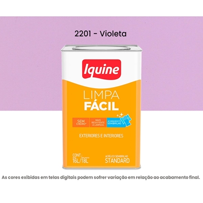 Tinta Acrilica Iquine Standard Semibrilho 16L Limpa Fácil 2201 Violeta (MP)