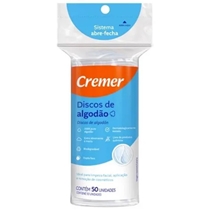 Algodão Facial em Disco Cremer com 50 unidades