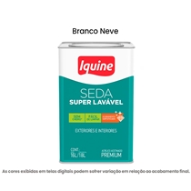Tinta Acrilica Iquine Premium Acetinado 18L Seda Super Lavavel Branco Neve (MP)