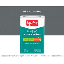 Tinta Acrilica Iquine Premium Acetinado 16L Seda Super Lavavel 2150 Chumbo (MP)