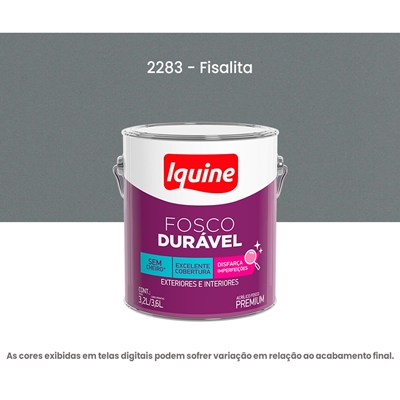Tinta Acrilica Iquine Premium Fosco-Aveludado 3,2L Fosco Duravel 2283 Fisalita (MP)