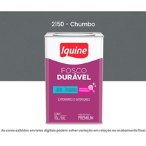 Tinta Acrilica Iquine Premium Fosco-Aveludado 16L Fosco Duravel 2150 Chumbo (MP)