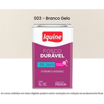 Tinta Acrilica Iquine Premium Fosco-Aveludado 16L Fosco Duravel 003 Branco Gelo (MP)