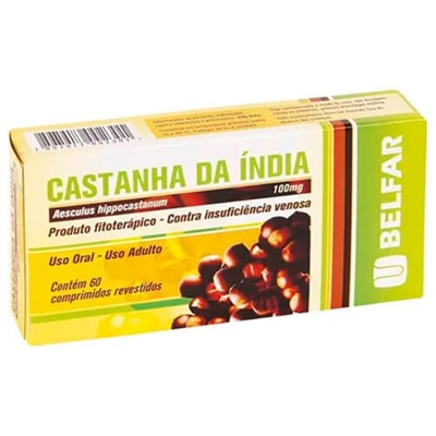 Castanha da Índia  100mg 60 Comprimidos Revestidos Belfar