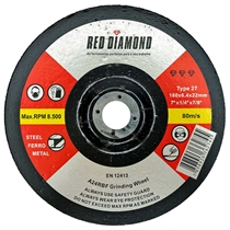 Disco De Desbaste Red Diamond Metal 8500 RPM 180x6,4x22mm Preto - 603 (MP)
