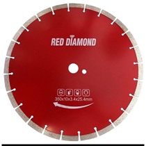 Serra Red Diamond Para Concreto E Asfalto 4300 Rpm 350x10x3,4x25,4mm CT2 181 Vermelho (MP)