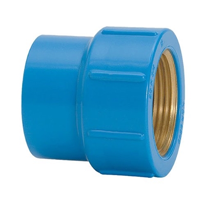 Luva Soldável E Com Bucha De Latão Amanco 11751 PVC 25mm X 1/2" Azul (MP)