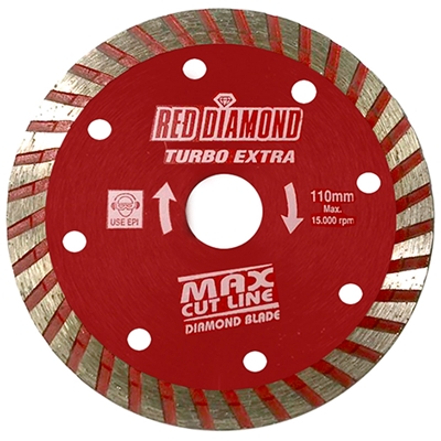 Disco Diamantado Turbo Red Diamond Cerâmica 15.000 Rpm 110x20mm Extra 137 Vermelho (MP)